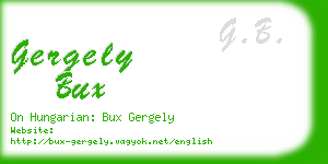 gergely bux business card